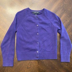 Lands End Size 4 Small - Purple Cardigan Sweater